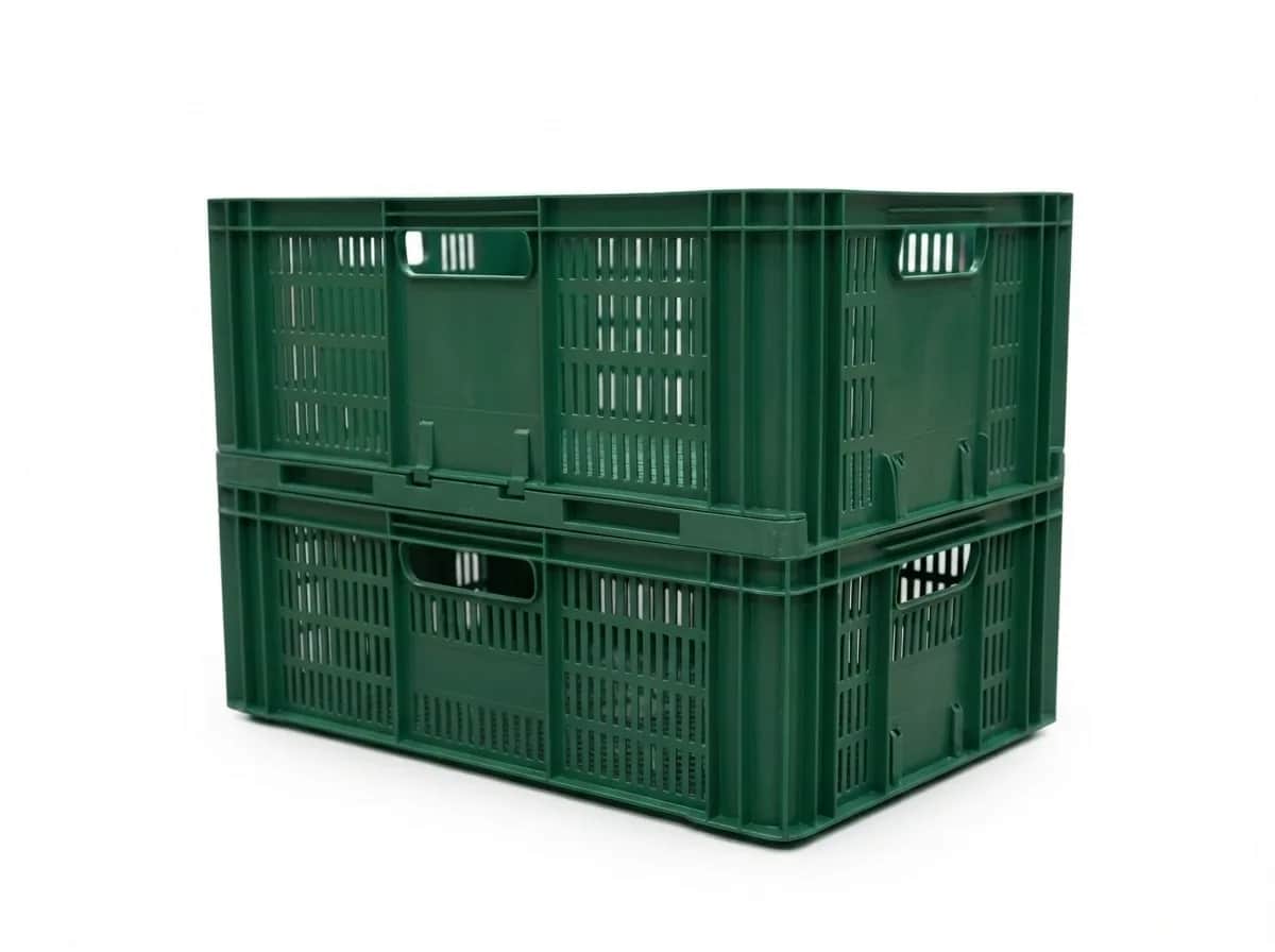 Caja de fruta rígida apilable